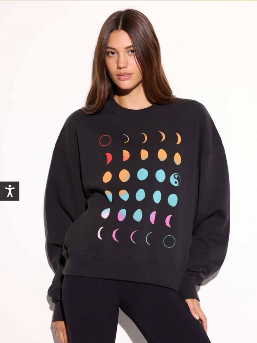 Spiritual Gangster 🖤 Black Crewneck Sweatshirt Eclipse La Brea